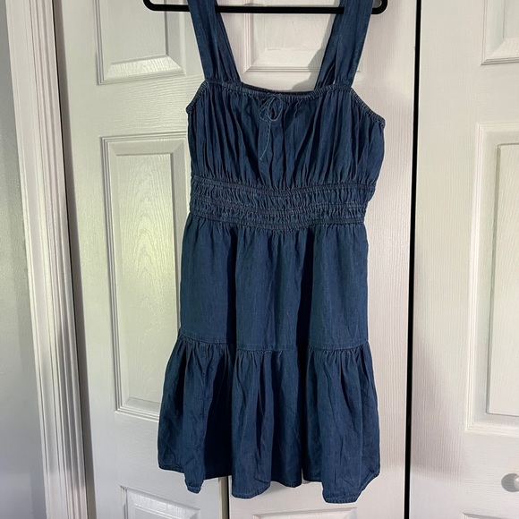 GAP Smocked Tie-Front Mini Dress - Picture 8 of 15